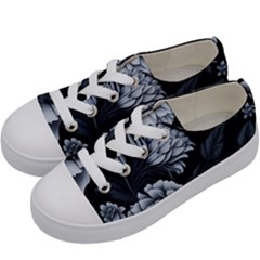 Pattern Flower Design Nature Kids  Low Top Canvas Sneakers
