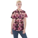 Plum Blossom Blossom Women s Short Sleeve Pocket Shirt View1