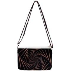 Wave Curve Abstract Art Backdrop Double Gusset Crossbody Bag by Grandong