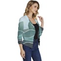 Mountains Wall Print Boho Art Women s Casual 3/4 Sleeve Spring Jacket View3