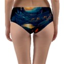 Forest River Night Evening Moon Reversible Mid-Waist Bikini Bottoms View2
