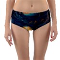 Forest River Night Evening Moon Reversible Mid-Waist Bikini Bottoms View3