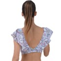 Seamless-pattern-with-cute-rabbit-character Plunge Frill Sleeve Bikini Top View2