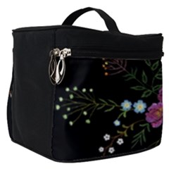 Embroidery-trend-floral-pattern-small-branches-herb-rose Make Up Travel Bag (small) by pakminggu