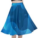 Abstract-classic-blue-background A-Line Full Circle Midi Skirt With Pocket View1