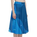 Abstract-classic-blue-background A-Line Full Circle Midi Skirt With Pocket View3