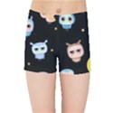Cute-owl-doodles-with-moon-star-seamless-pattern Kids  Sports Shorts View1