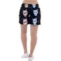 Cute-owl-doodles-with-moon-star-seamless-pattern Classic Tennis Skirt View2
