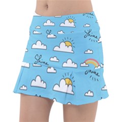 Sky Pattern Classic Tennis Skirt