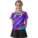 Multicolored-abstract-background Kids  Front Cut Tee View1