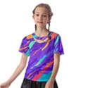 Multicolored-abstract-background Kids  Front Cut Tee View2