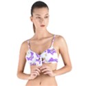 Purple-owl-pattern-background Tie Up Cut Bikini Top View1