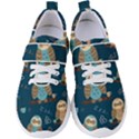 Seamless-pattern-owls-dreaming Women s Velcro Strap Shoes View1