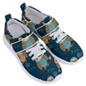 Seamless-pattern-owls-dreaming Women s Velcro Strap Shoes View3