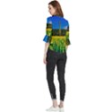 Different Grain Growth Field Loose Horn Sleeve Chiffon Blouse View2