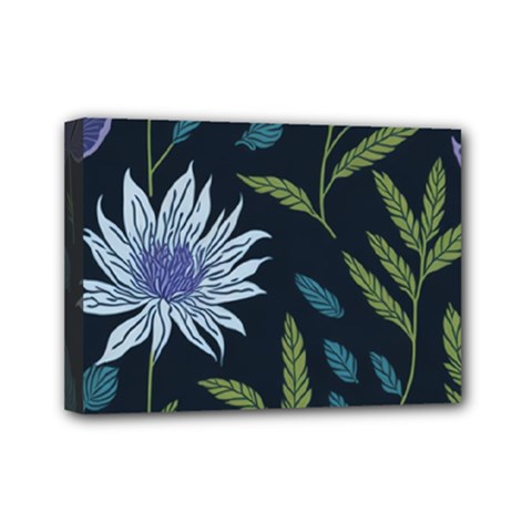 Abstract Floral- Ultra-stead Pantone Fabric Mini Canvas 7  X 5  (stretched) by shoopshirt