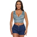 Sea Waves Moon Water Boho Women s Sleeveless Wrap Top View1