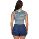 Sea Waves Moon Water Boho Women s Sleeveless Wrap Top View4