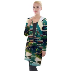 Japan Mount Fuji Japanese Hooded Pocket Cardigan