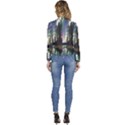 Northern Lights Aurora Borealis Women s Long Sleeve Revers Collar Cropped Jacket View4