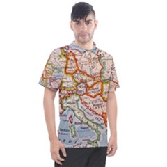 Vintage World Map Europe Globe Country State Men s Polo T-shirt
