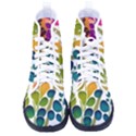 Plants Leaves Colorful Kid s High-Top Canvas Sneakers View1