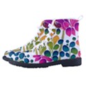 Plants Leaves Colorful Kid s High-Top Canvas Sneakers View2