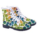 Plants Leaves Colorful Kid s High-Top Canvas Sneakers View3