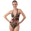 House Mushrooms Halter Cut-Out One Piece Swimsuit View1