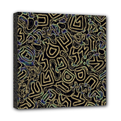 Pattern Abstract Runes Graphic Mini Canvas 8  X 8  (stretched)