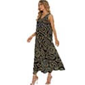 Pattern Abstract Runes Graphic V-Neck Sleeveless Loose Fit Overalls View2