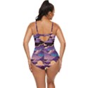 Fluffy Clouds Night Sky Retro Full Coverage Swimsuit View4
