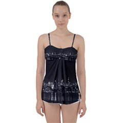 New York Skyline Babydoll Tankini Top