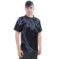 Vapor Wave Aesthetic Art Neon Asian Kanagawa Japanese Men s Polo T-shirt