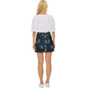 Monster Alien Pattern Seamless Background Mini Front Wrap Skirt View4