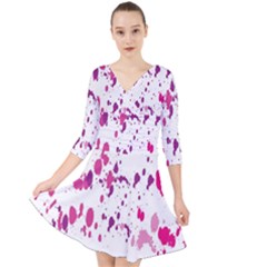 Blot-01  Quarter Sleeve Front Wrap Dress