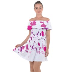 Blot-01  Off Shoulder Velour Dress