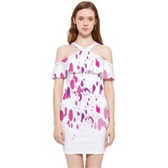 Blot-01  Shoulder Frill Bodycon Summer Dress