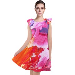 Colorful-100 Tie Up Tunic Dress