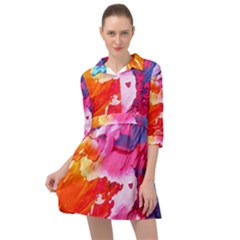 Colorful-100 Mini Skater Shirt Dress