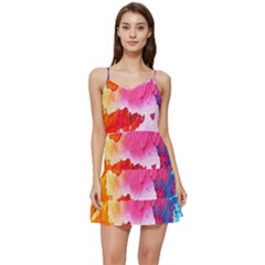 Colorful-100 Short Frill Dress