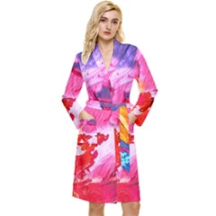 Colorful-100 Long Sleeve Velvet Robe