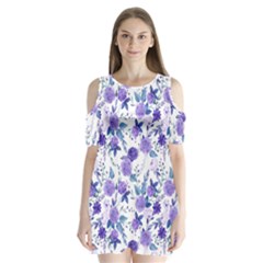 Violet-01 Shoulder Cutout Velvet One Piece