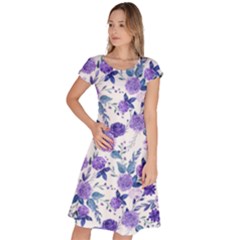 Violet-01 Classic Short Sleeve Dress