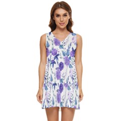 Violet-01 Tiered Sleeveless Mini Dress