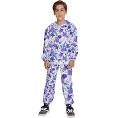 Violet-01 Kids  Sweatshirt Set