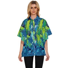 Painting-01 Women s Batwing Button Up Shirt