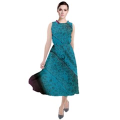 Plumage Round Neck Boho Dress