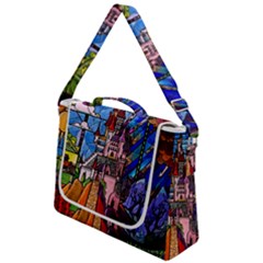 Beauty Stained Glass Castle Building Box Up Messenger Bag