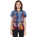 Beauty Stained Glass Castle Building Short Sleeve Pocket Shirt View1